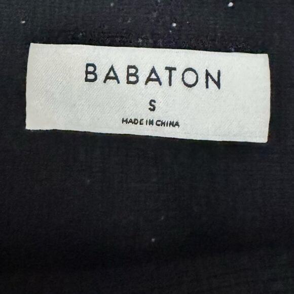 Babaton Sculpt Knit Tank Top Black Ribbed Square Neck Crop Top Size Small - Picture 3 of 5